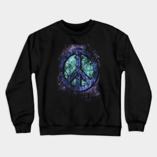 Psychedelic 3D Peace Sign - One Love - Graffiti - Grunge Crewneck Sweatshirt